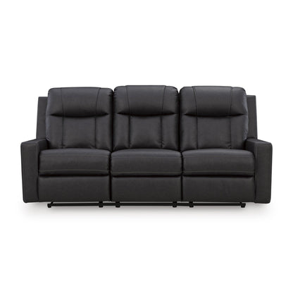 Benchcraft Mackmenville Reclining Leather Look Sofa 7471388 - American Furniture of Slidell