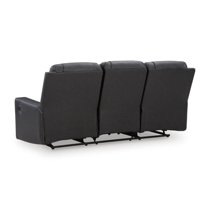 Benchcraft Mackmenville Reclining Leather Look Sofa 7471388 - American Furniture of Slidell