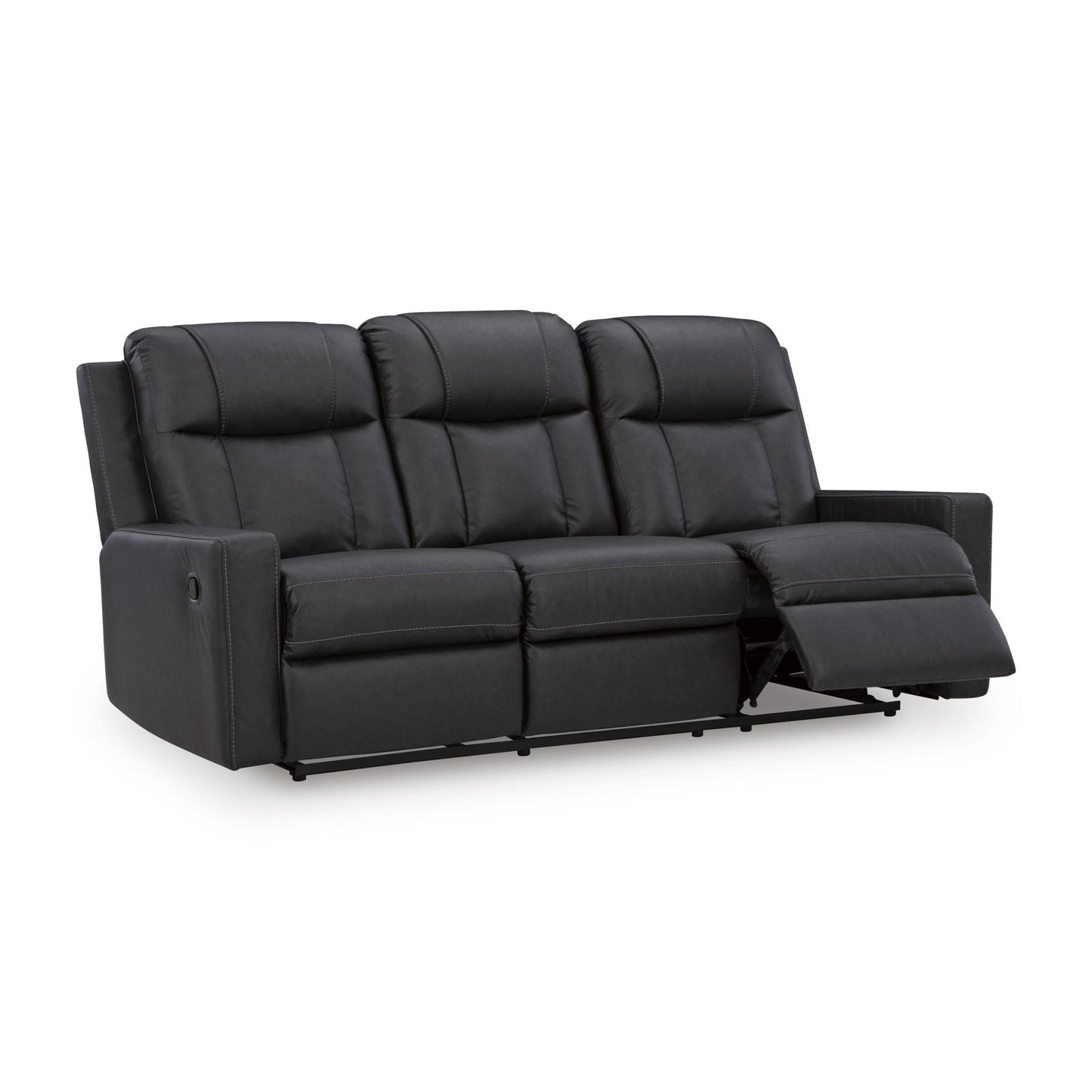 Benchcraft Mackmenville Reclining Leather Look Sofa 7471388 - American Furniture of Slidell