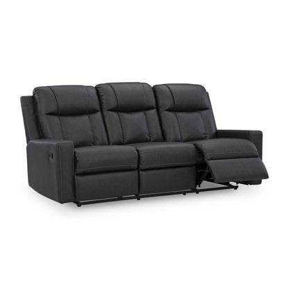 Benchcraft Mackmenville Reclining Leather Look Sofa 7471388 - American Furniture of Slidell