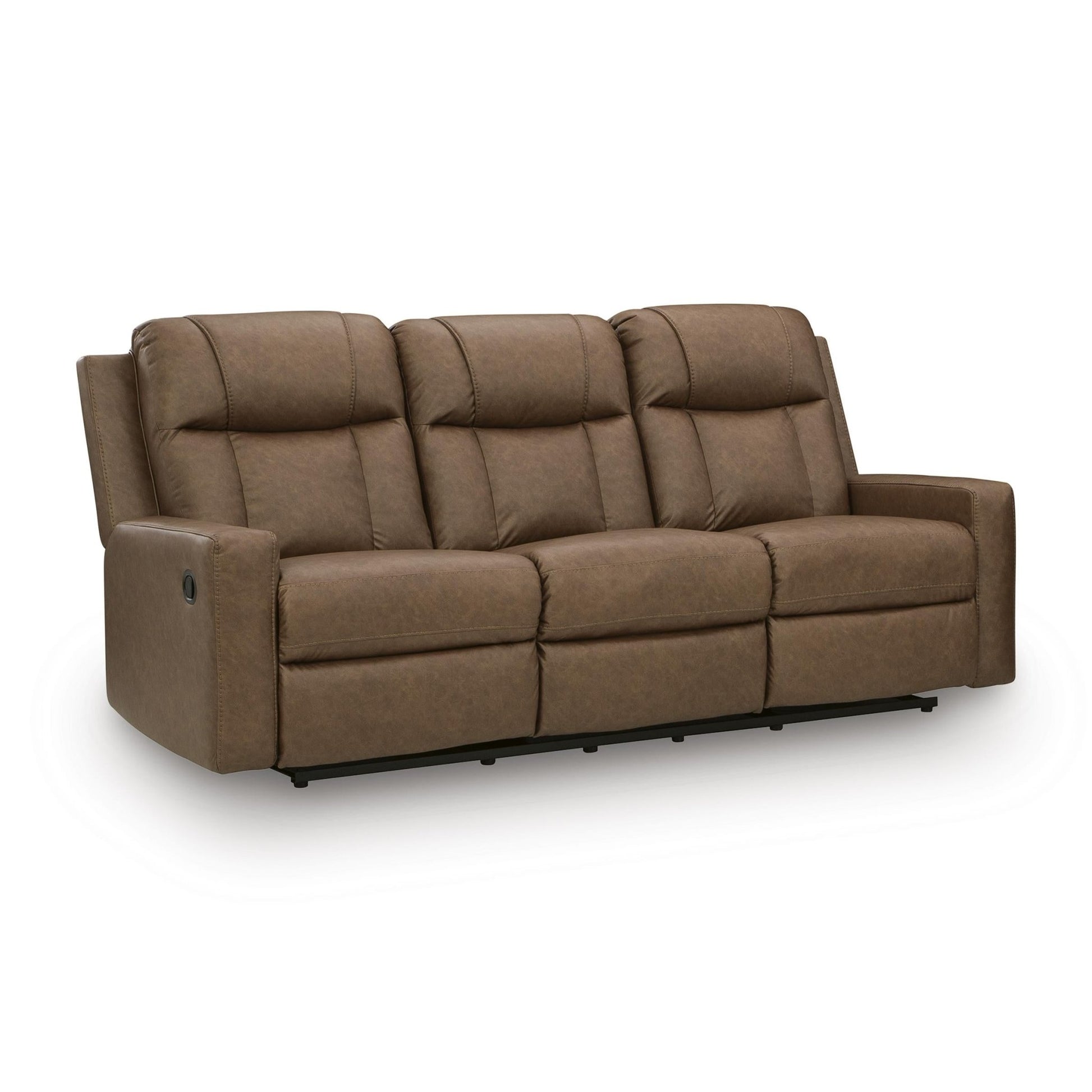Benchcraft Mackmenville Reclining Leather Look Sofa 7471488 - American Furniture of Slidell