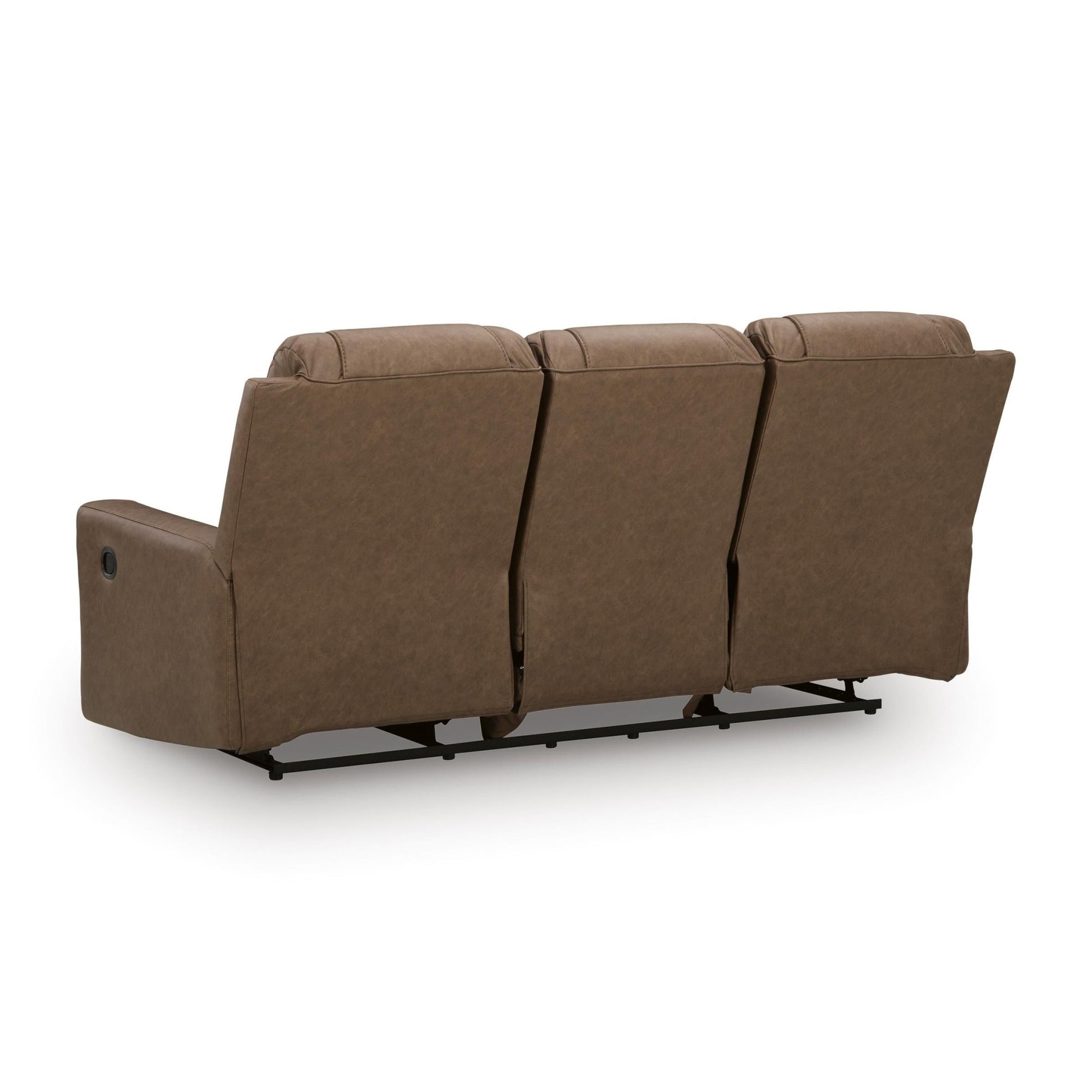 Benchcraft Mackmenville Reclining Leather Look Sofa 7471488 - American Furniture of Slidell