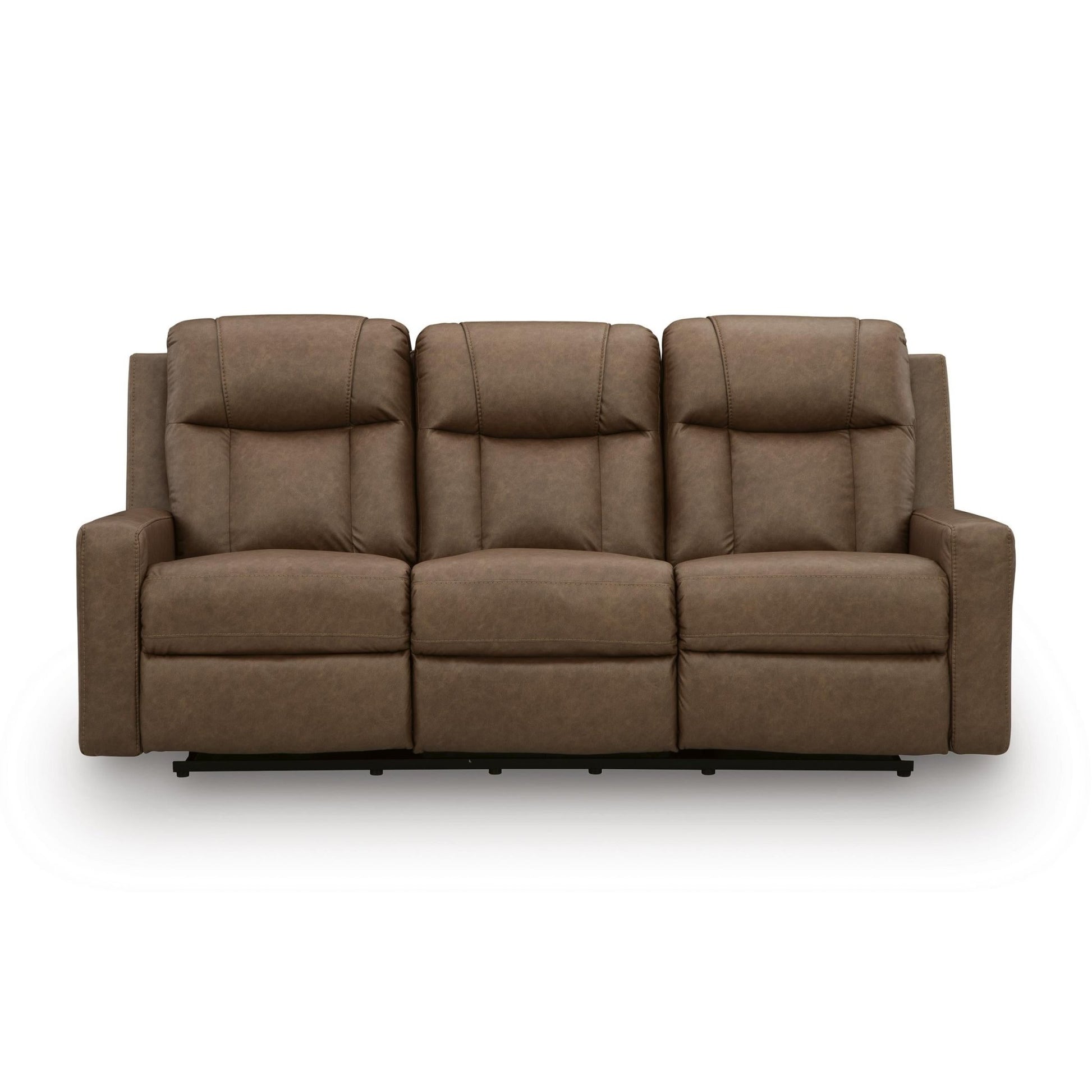 Benchcraft Mackmenville Reclining Leather Look Sofa 7471488 - American Furniture of Slidell