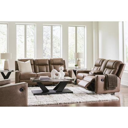 Benchcraft Mackmenville Reclining Leather Look Sofa 7471488 - American Furniture of Slidell