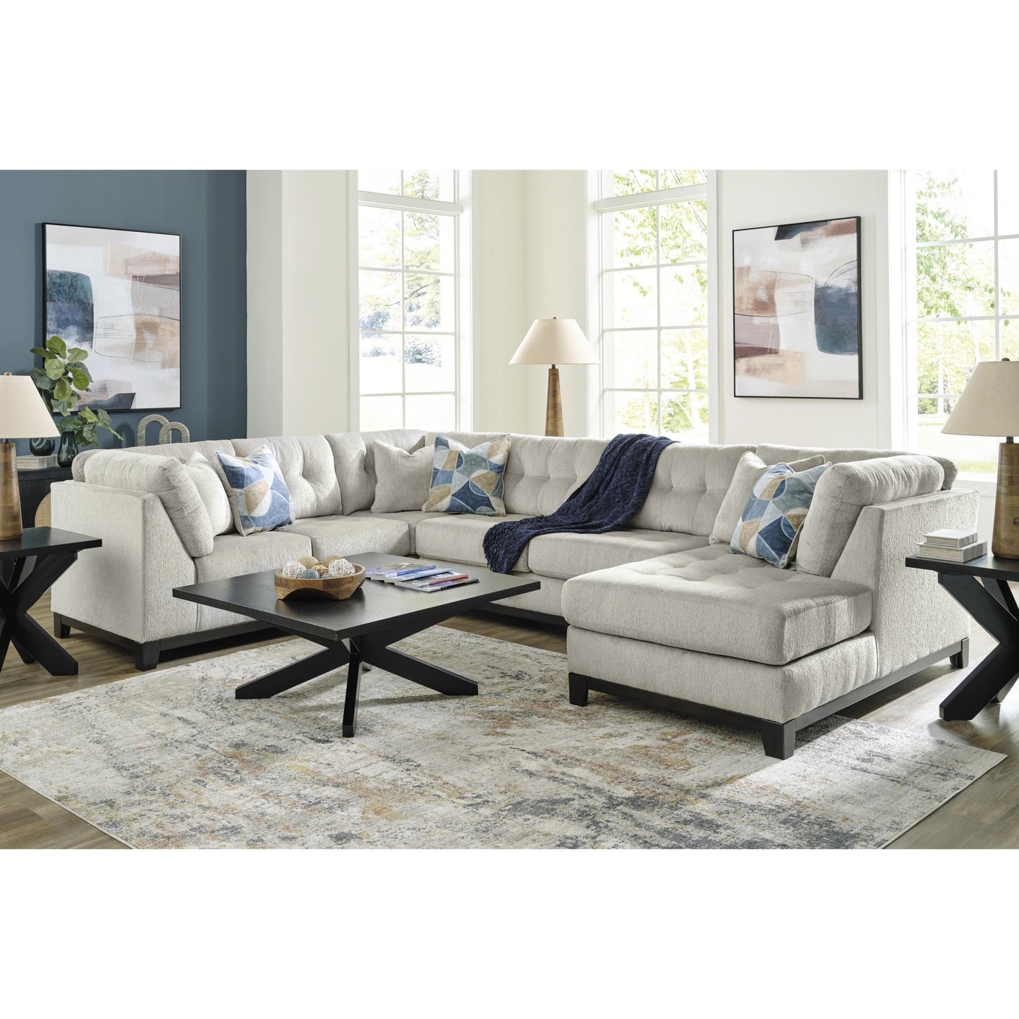Benchcraft Maxon Place 33004S2 3 pc Sectional with Chaise - American Furniture of Slidell