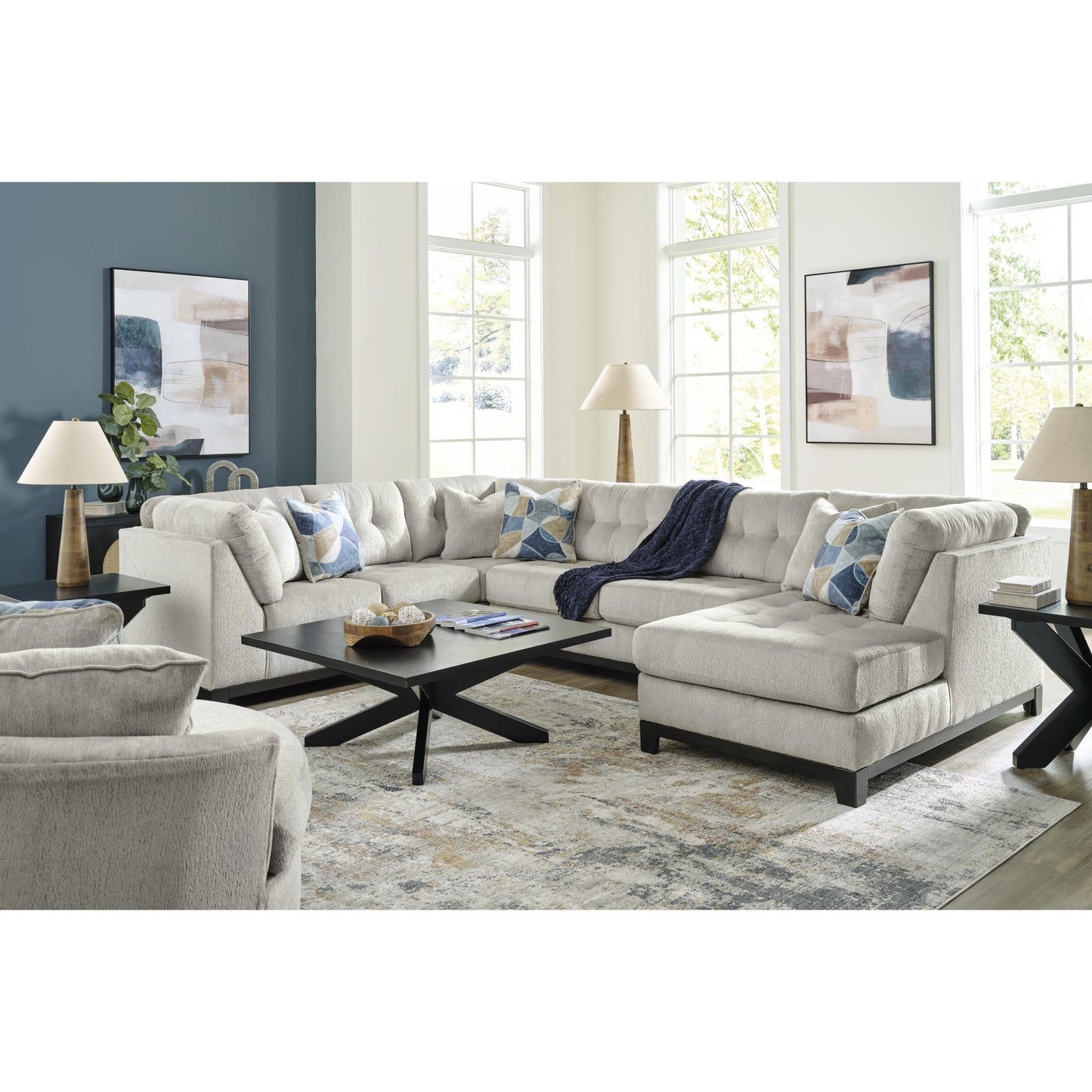 Benchcraft Maxon Place 33004S2 3 pc Sectional with Chaise - American Furniture of Slidell
