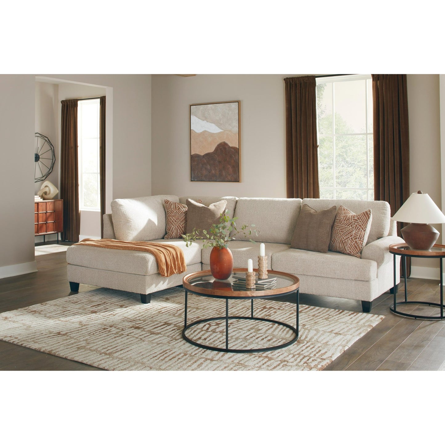 Benchcraft Steelwater Retreat Fabric 2 pc Sectional 6670416/6670467 - American Furniture of Slidell
