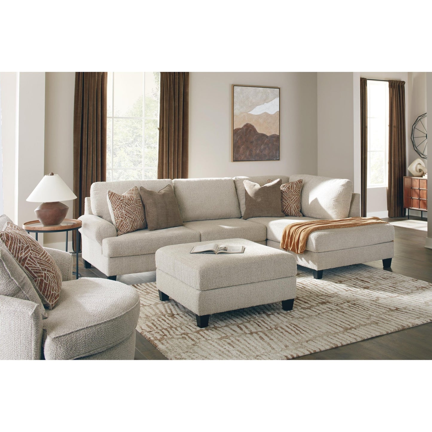 Benchcraft Steelwater Retreat Fabric 2 pc Sectional 6670466/6670417 - American Furniture of Slidell