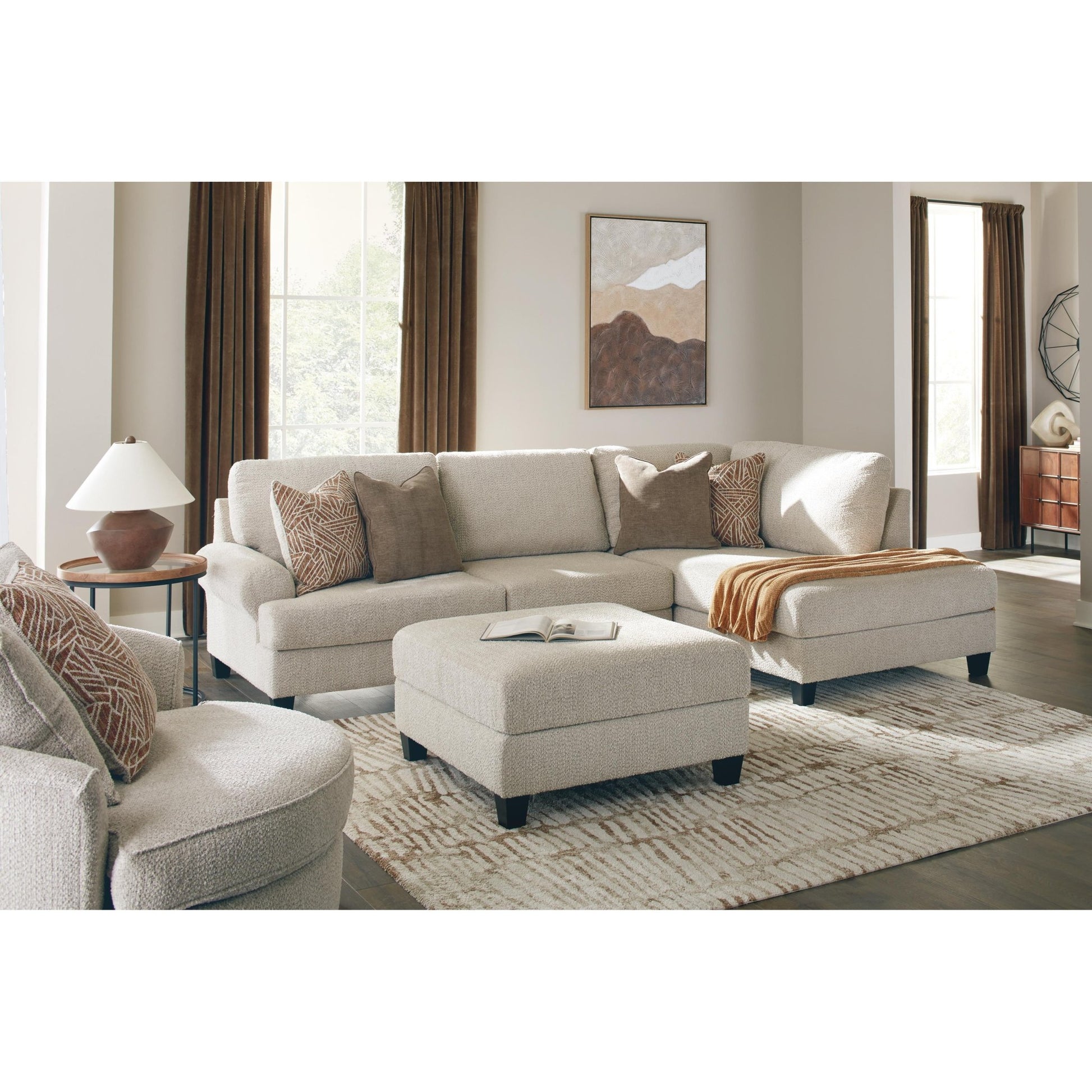 Benchcraft Steelwater Retreat Fabric 2 pc Sectional 6670466/6670417 - American Furniture of Slidell