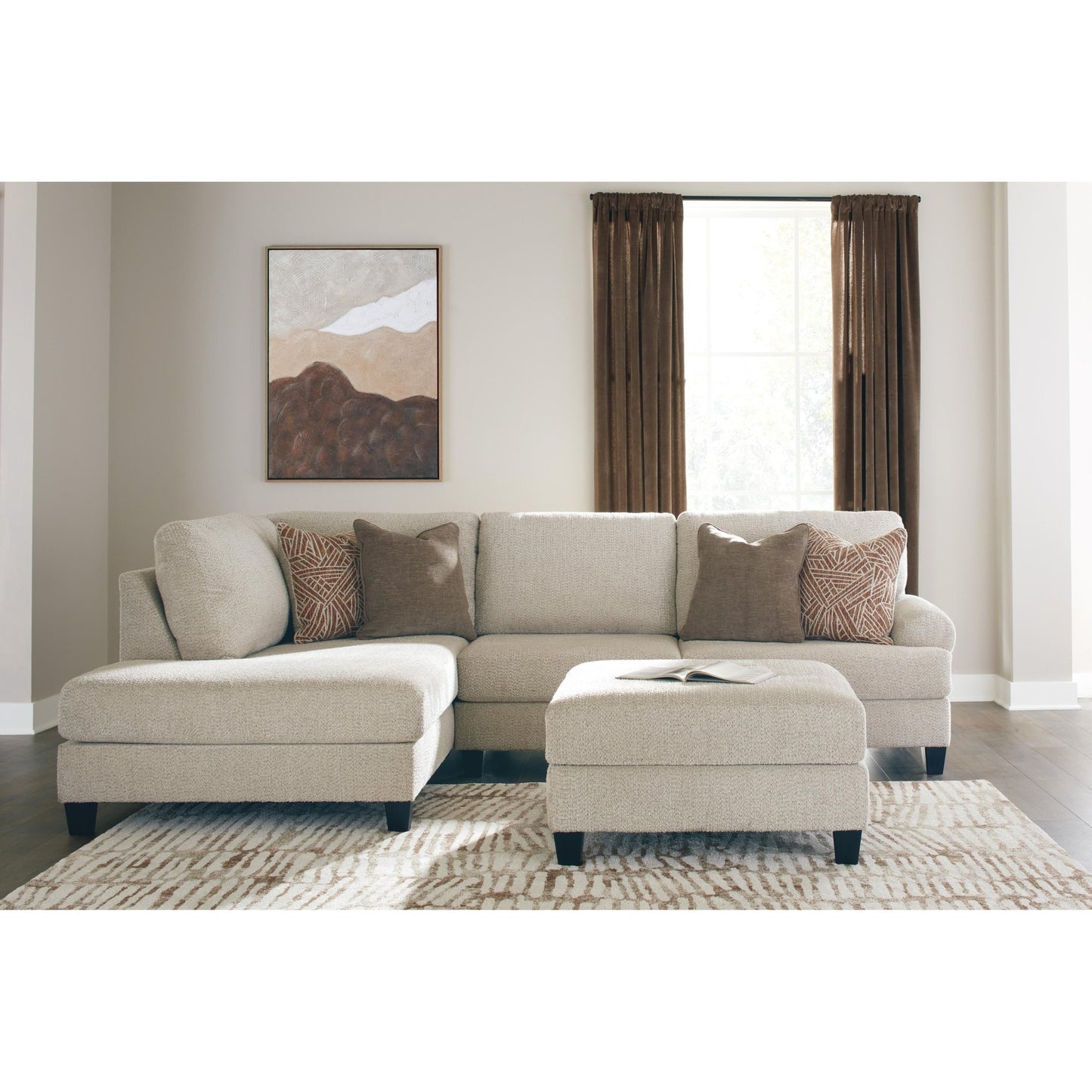 Benchcraft Steelwater Retreat Fabric Ottoman 6670408 - American Furniture of Slidell