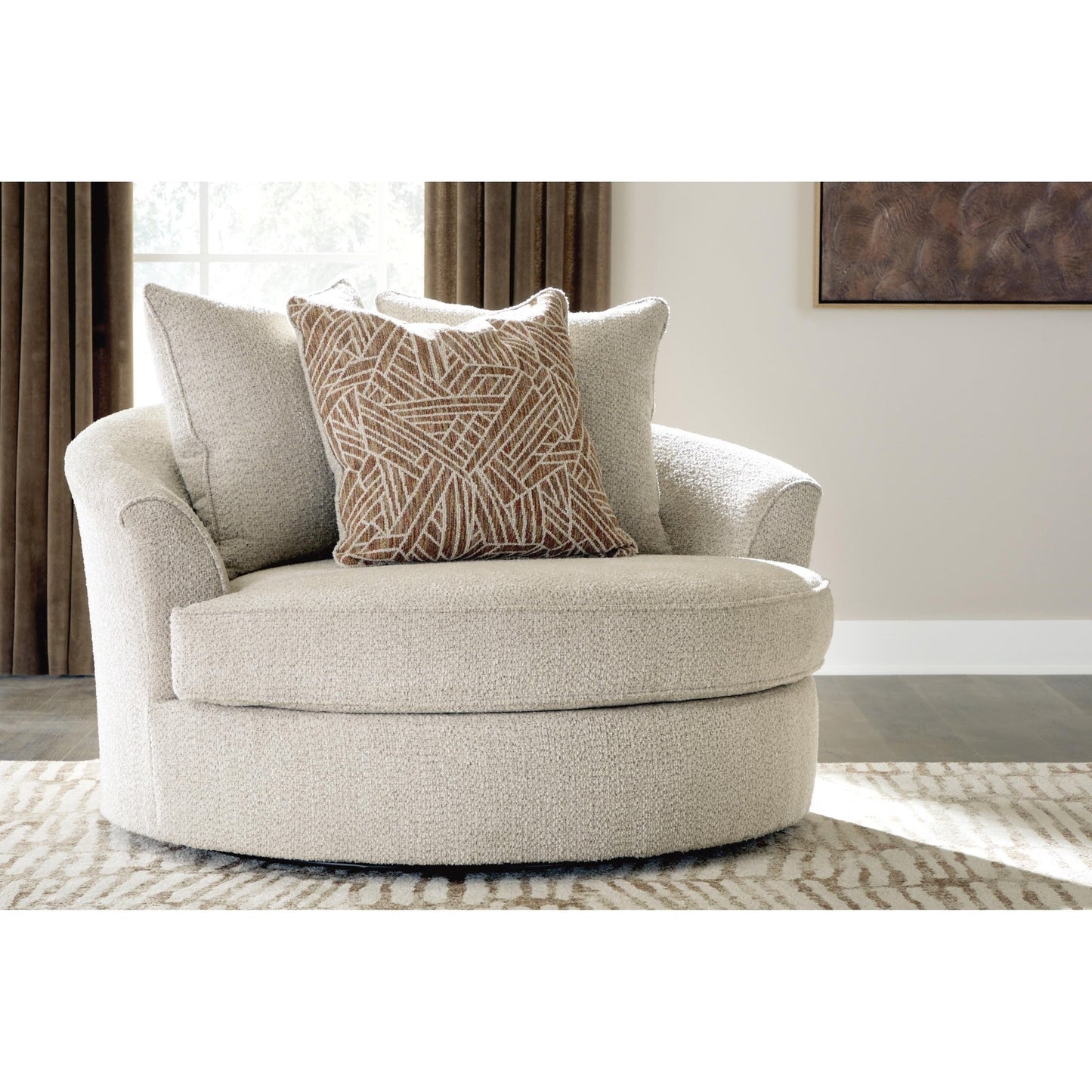 Benchcraft Steelwater Retreat Swivel Fabric Accent Chair 6670421 - American Furniture of Slidell