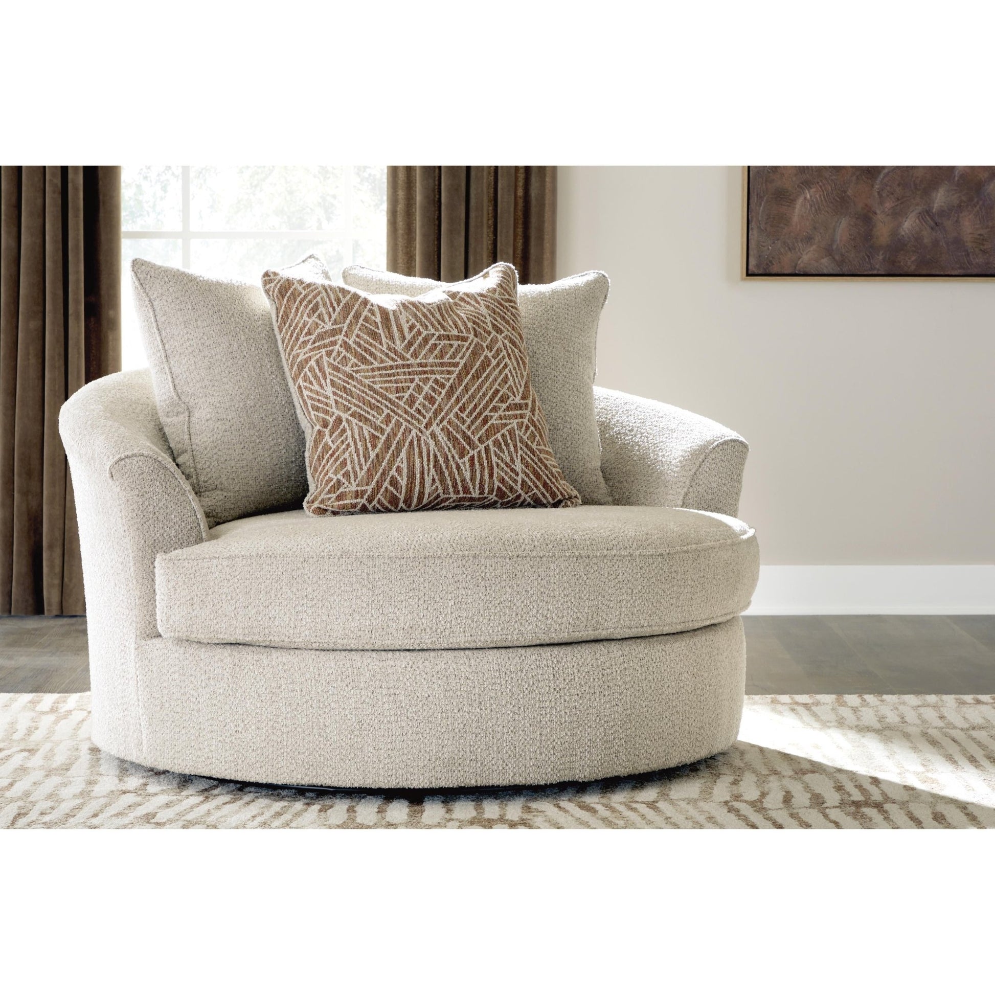 Benchcraft Steelwater Retreat Swivel Fabric Accent Chair 6670421 - American Furniture of Slidell