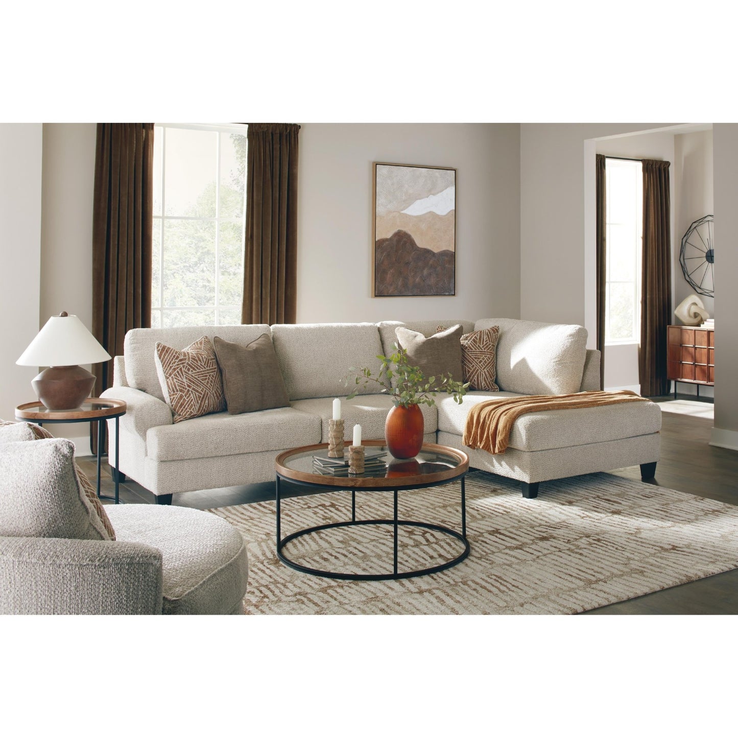 Benchcraft Steelwater Retreat Swivel Fabric Accent Chair 6670421 - American Furniture of Slidell