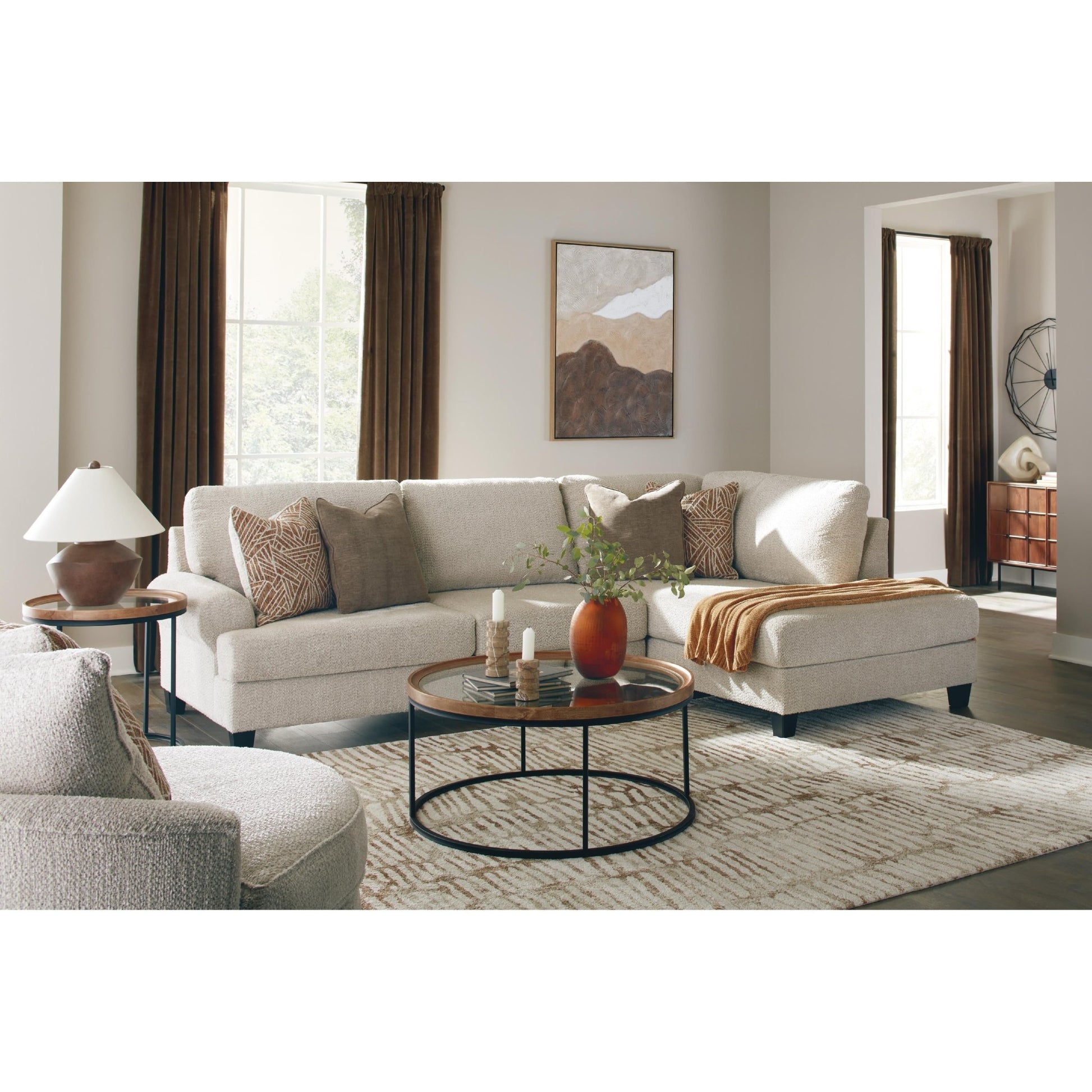 Benchcraft Steelwater Retreat Swivel Fabric Accent Chair 6670421 - American Furniture of Slidell