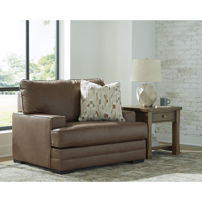 Benchcraft VillaCourt Stationary Leather Look Chair 7490923 - American Furniture of Slidell