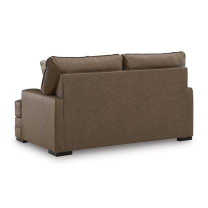 Benchcraft VillaCourt Stationary Leather Look Loveseat 7490935 - American Furniture of Slidell