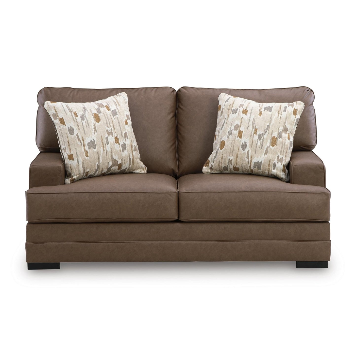 Benchcraft VillaCourt Stationary Leather Look Loveseat 7490935 - American Furniture of Slidell