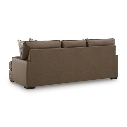 Benchcraft VillaCourt Stationary Leather Look Sofa 7490938 - American Furniture of Slidell