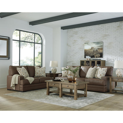 Benchcraft VillaCourt Stationary Leather Look Sofa 7490938 - American Furniture of Slidell