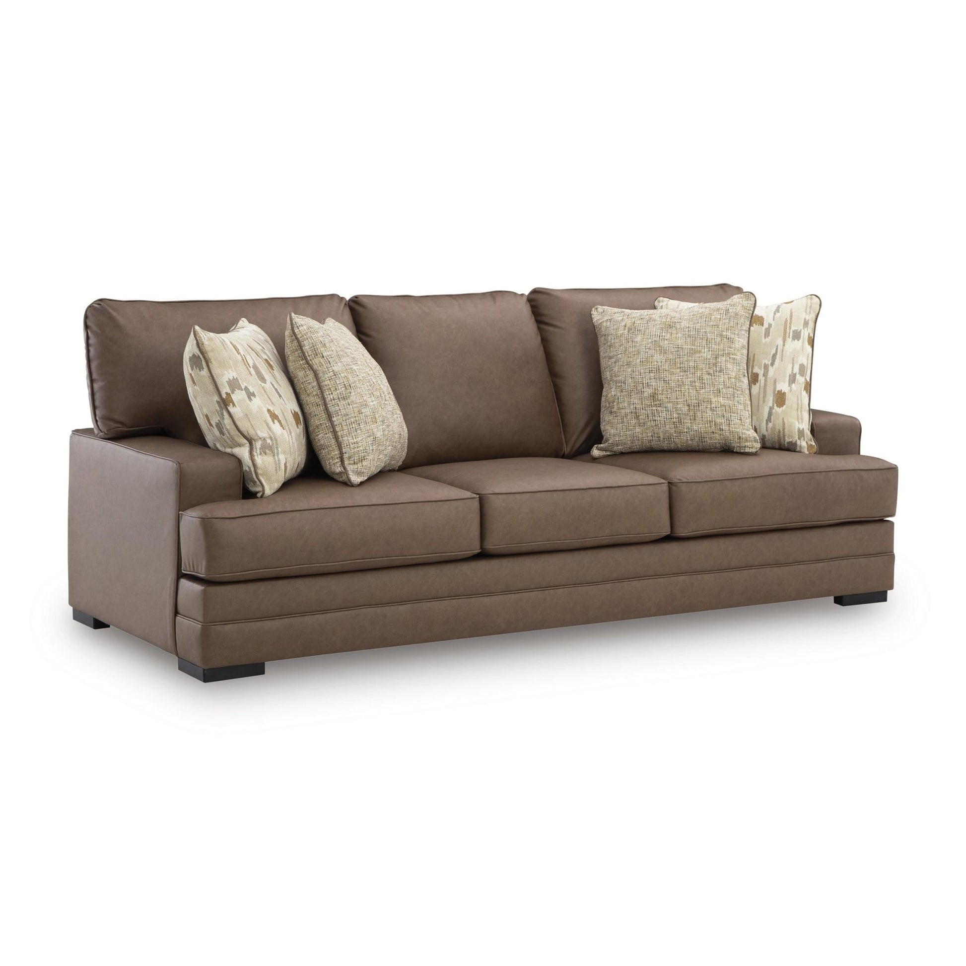 Benchcraft VillaCourt Stationary Leather Look Sofa 7490938 - American Furniture of Slidell