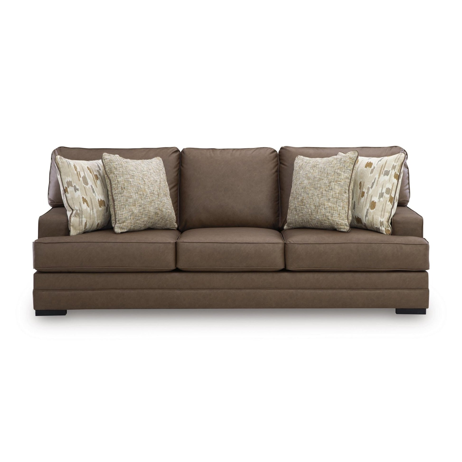 Benchcraft VillaCourt Stationary Leather Look Sofa 7490938 - American Furniture of Slidell