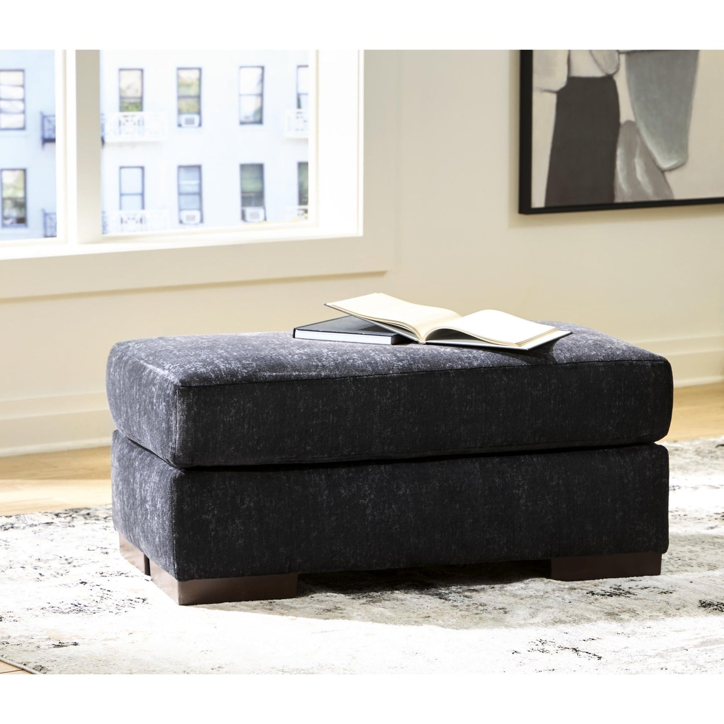 Benchcraft Whitmore Manor Fabric Ottoman 8040414 - American Furniture of Slidell