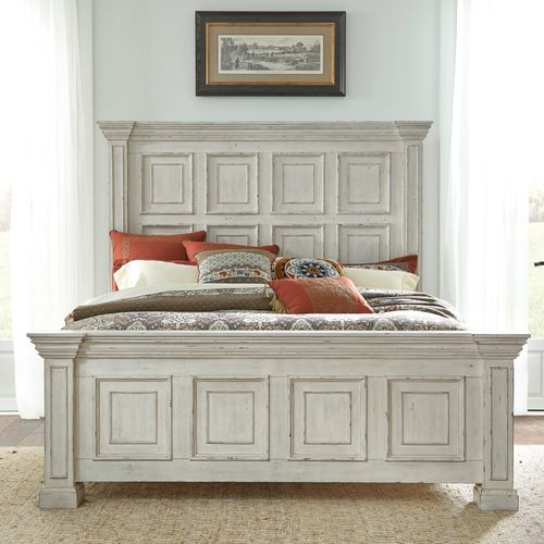Big Valley King Bed White - American Furniture of Slidell
