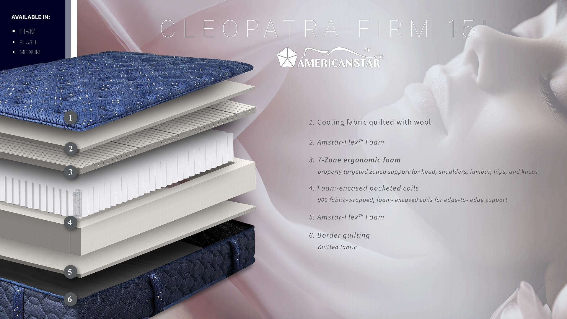 Cleopatra Firm Tight Top TXL Mattress - American Furniture of Slidell