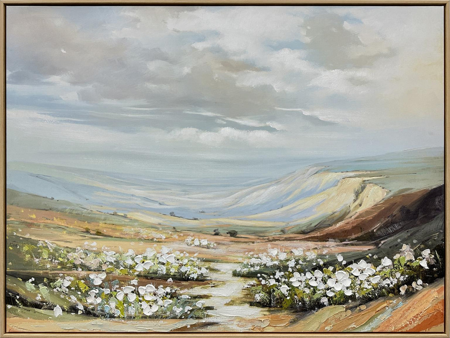 CY1792B "Wildflower Valley" Hand-Embellished Canvas in Frame
