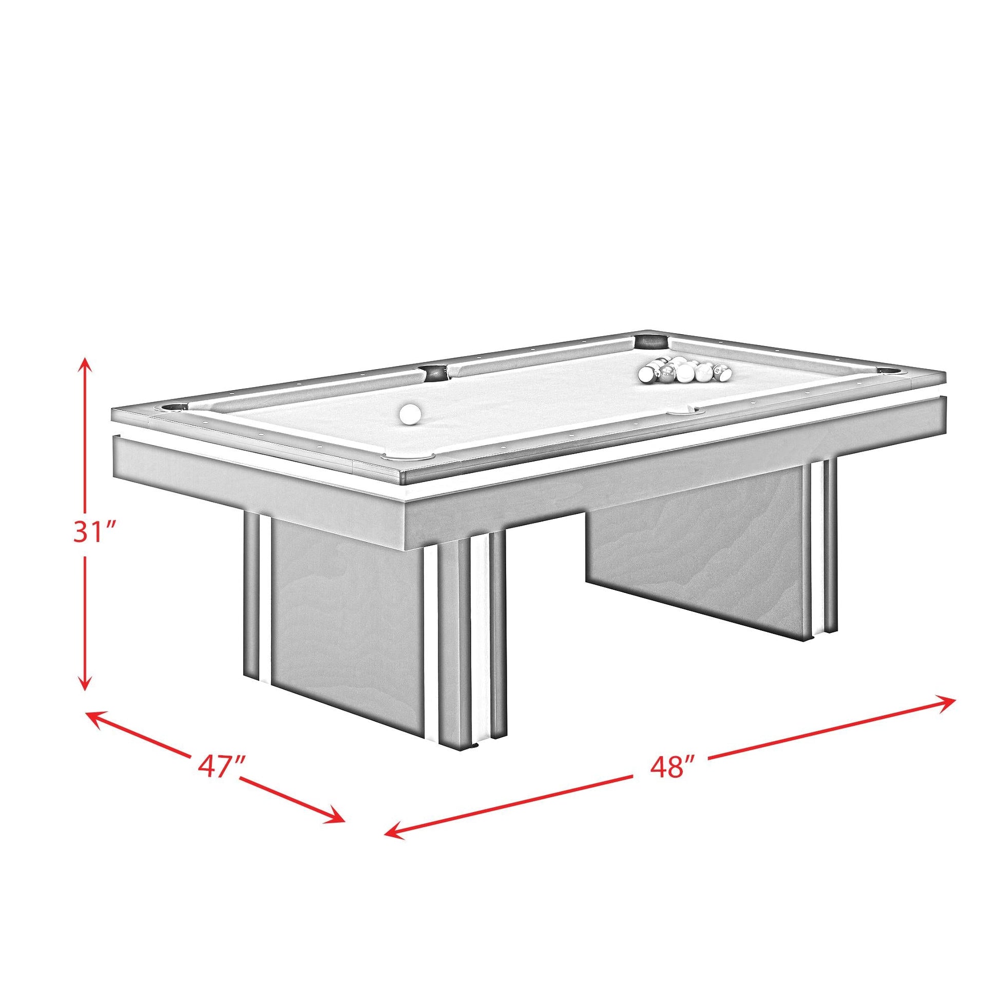 Elements International Ajax GTAJ100BT Billard Table - American Furniture of Slidell