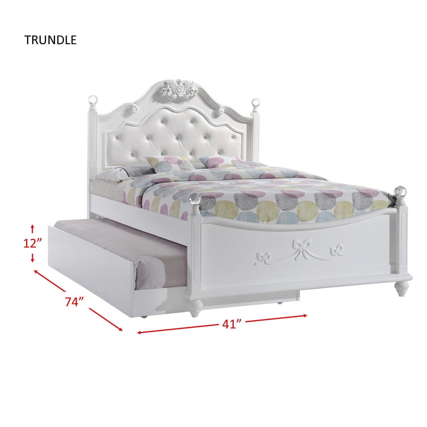 Elements International Alana AN700FTB Full Platform Bed - American Furniture of Slidell