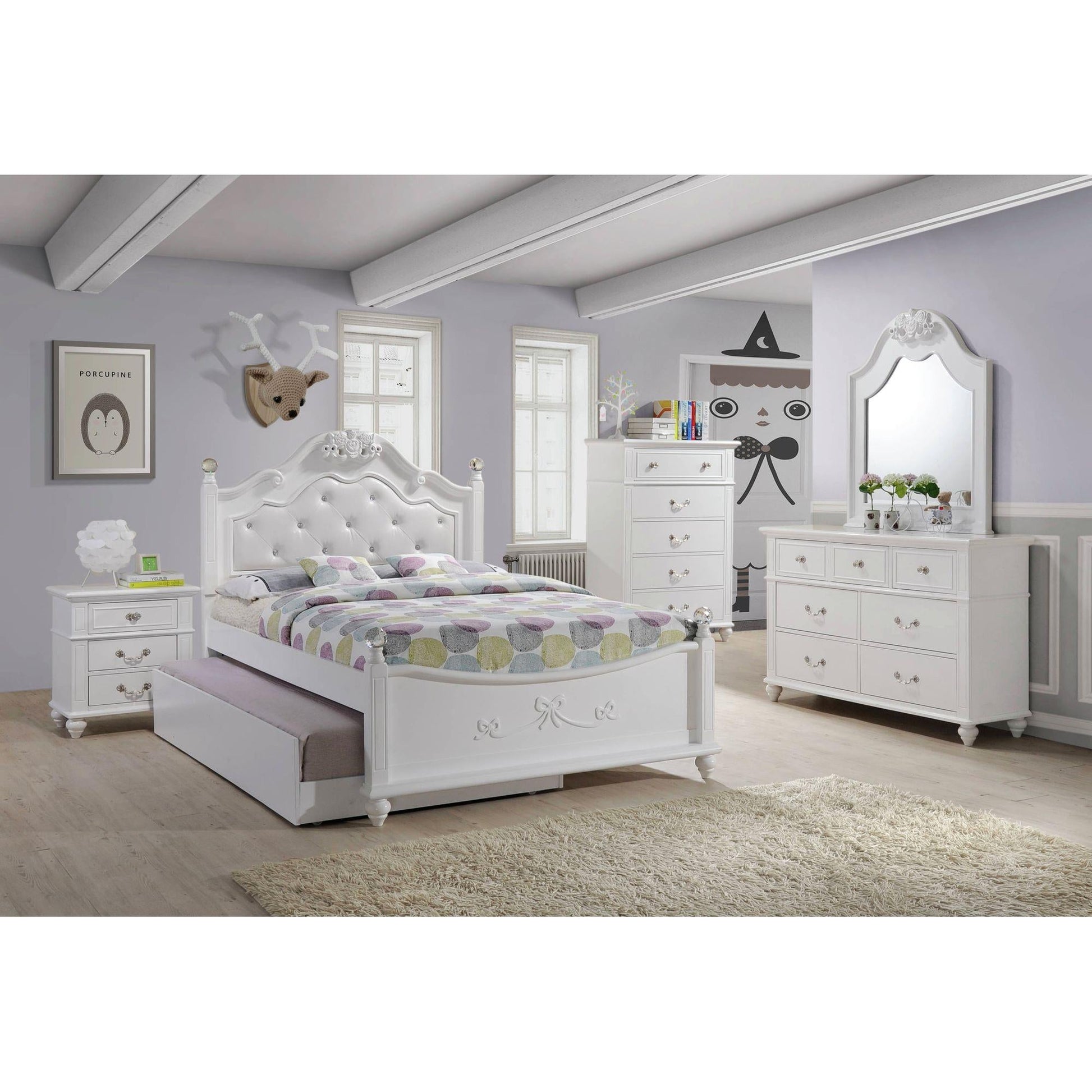 Elements International Alana AN700FTB Full Platform Bed - American Furniture of Slidell
