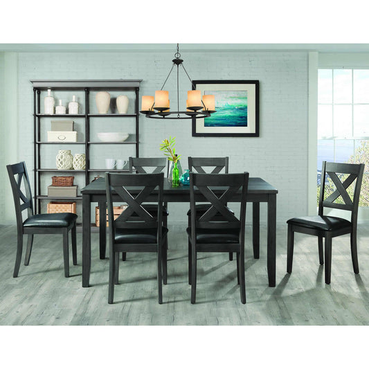 Elements International Alex 7 pc Dinette DAX4007DS - American Furniture of Slidell