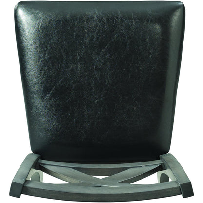 Elements International Alex Counter Side Chair W/Black PU Grey - American Furniture of Slidell