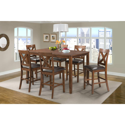 Elements International Alex DAX1007CS 7 pc Counter Height Dining Set - American Furniture of Slidell