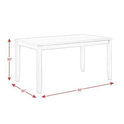 Elements International Alex DAX1007DS 7 pc Dining Set - American Furniture of Slidell
