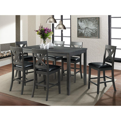 Elements International Alex DAX4007CS 7 pc Counter Height Dining Set - American Furniture of Slidell