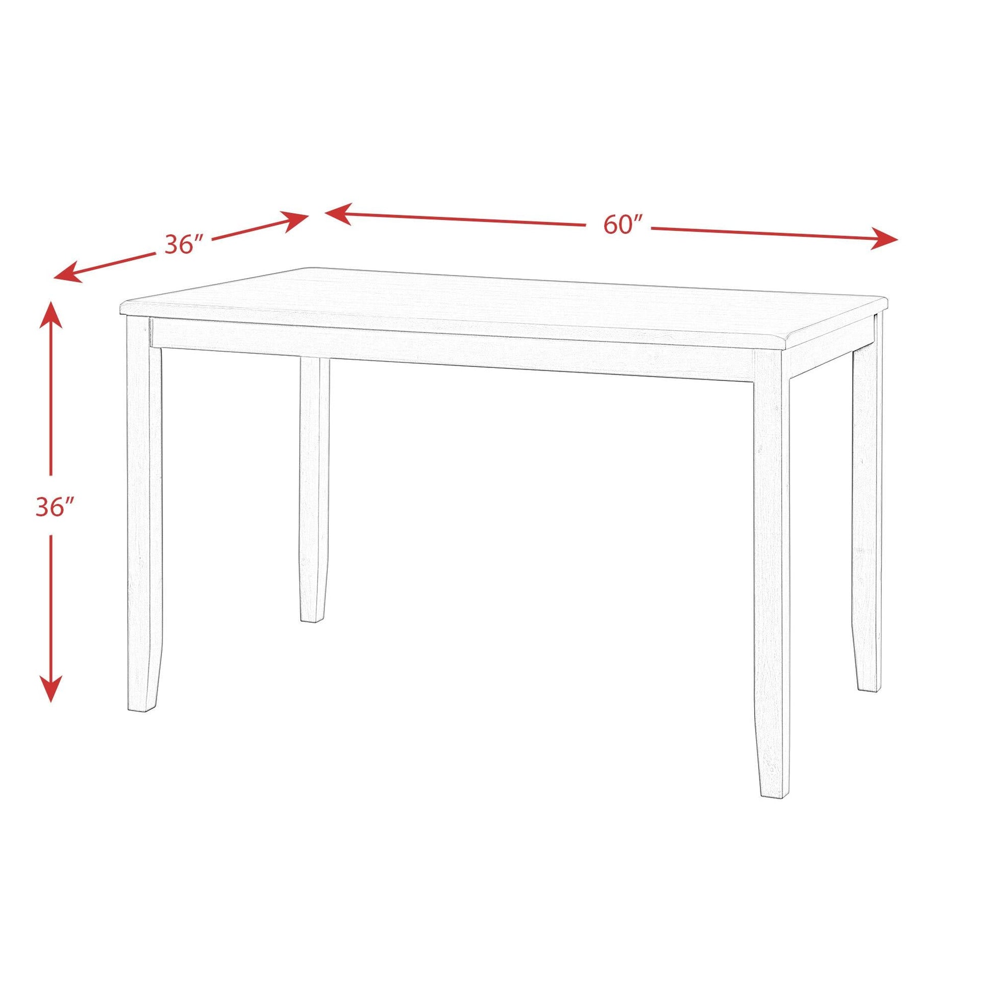Elements International Alex DAX4007CS 7 pc Counter Height Dining Set - American Furniture of Slidell