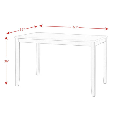 Elements International Alex DAX4007CS 7 pc Counter Height Dining Set - American Furniture of Slidell