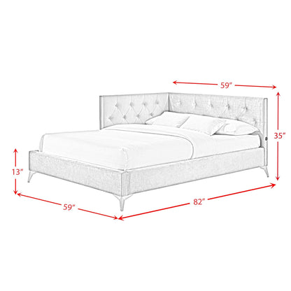 Elements International Amberley B - 480 - 3 - FCB Full Upholstered Corner Bed - American Furniture of Slidell