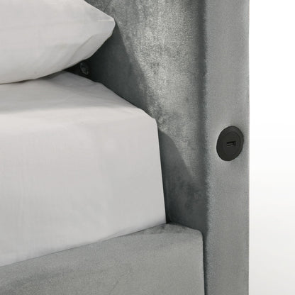 Elements International Amberley B - 480 - 3 - FCB Full Upholstered Corner Bed - American Furniture of Slidell