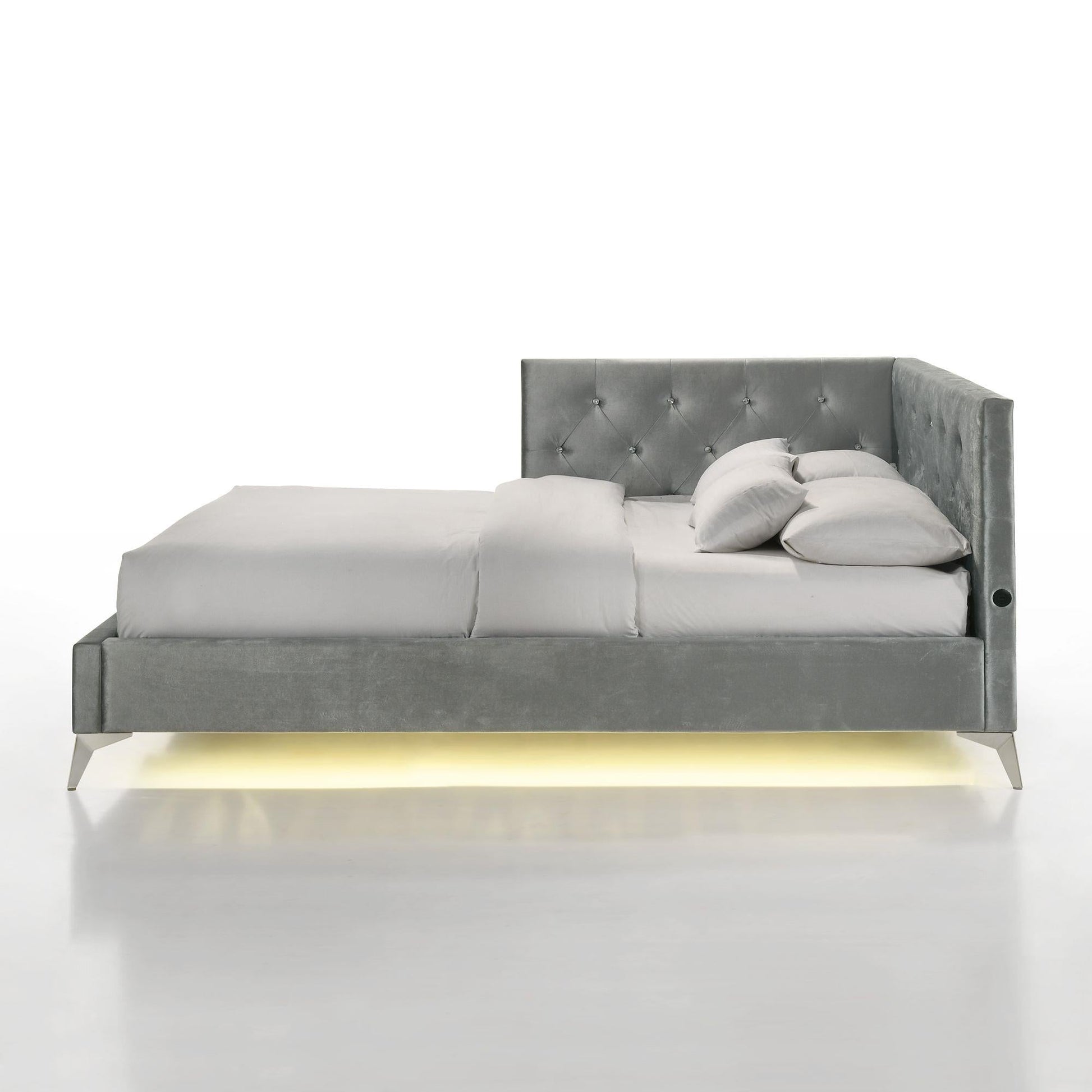 Elements International Amberley B - 480 - 3 - FCB Full Upholstered Corner Bed - American Furniture of Slidell
