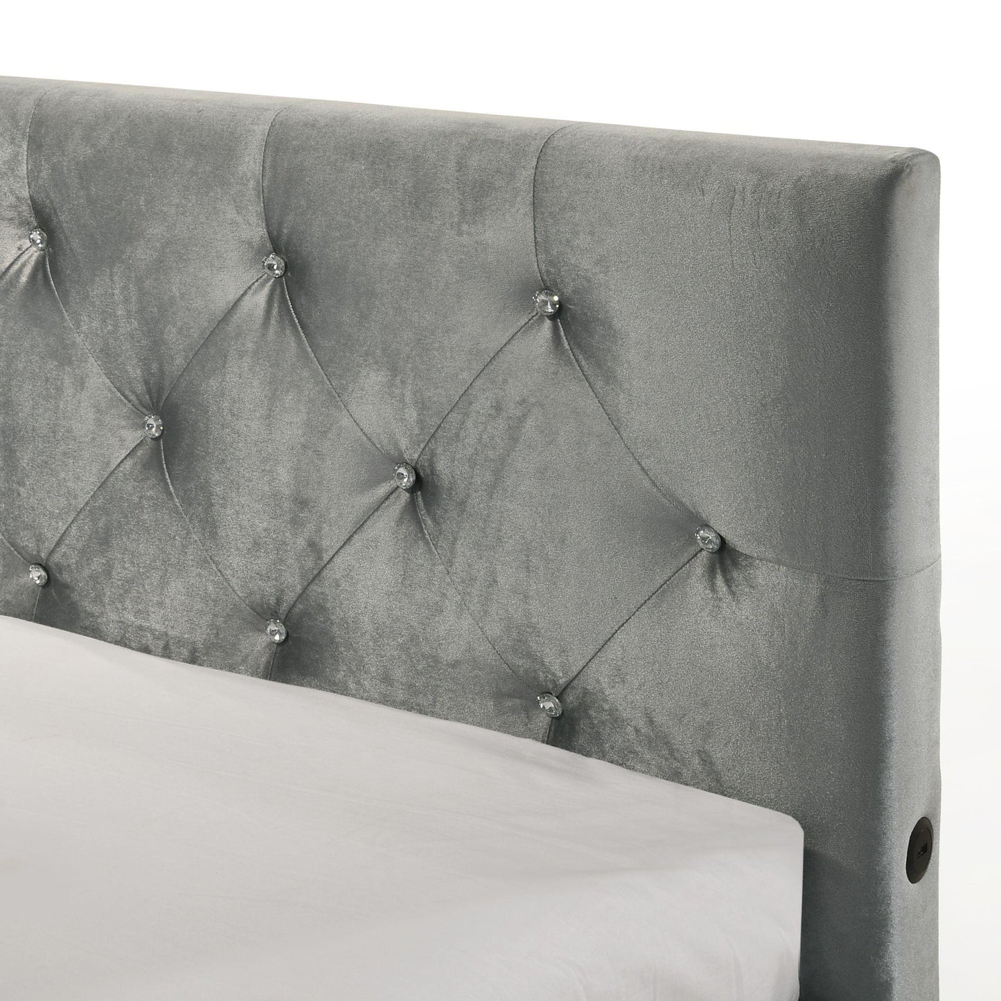 Elements International Amberley B - 480 - 3 - FCB Full Upholstered Corner Bed - American Furniture of Slidell