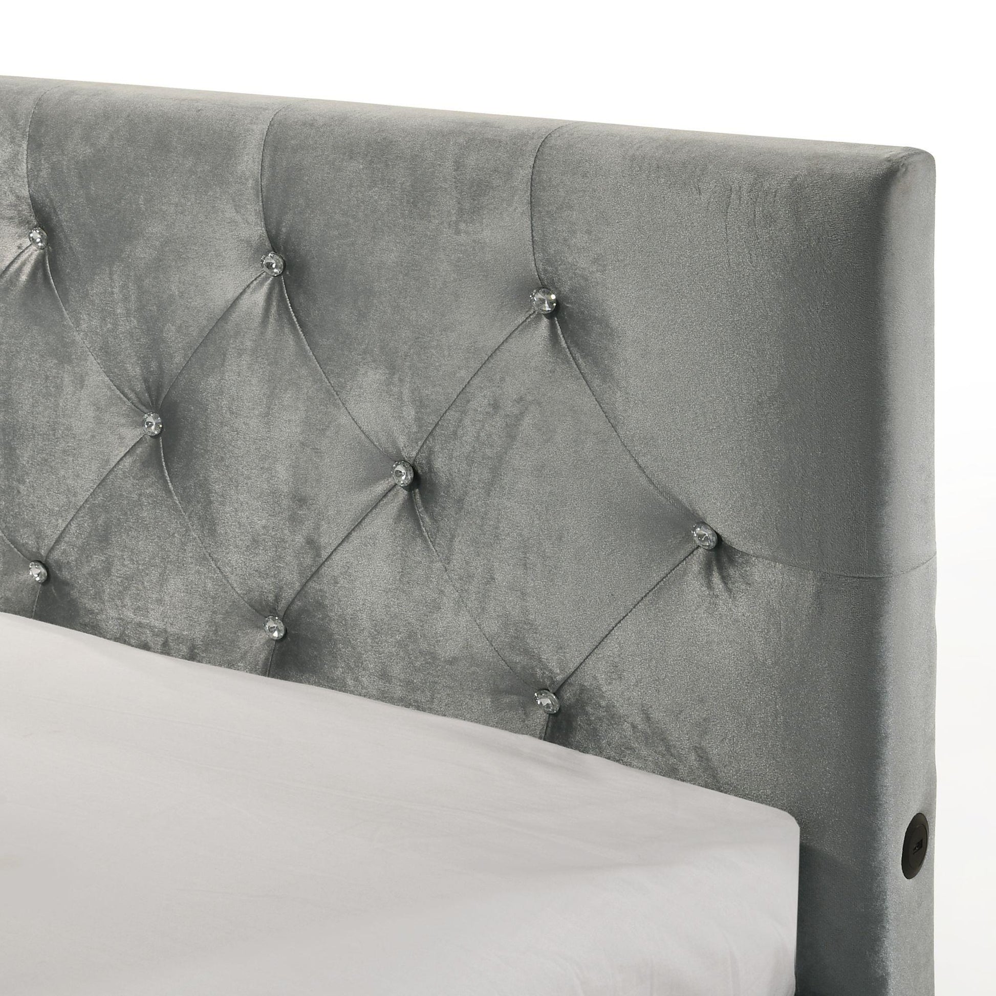 Elements International Amberley B - 480 - 3 - FCB Full Upholstered Corner Bed - American Furniture of Slidell