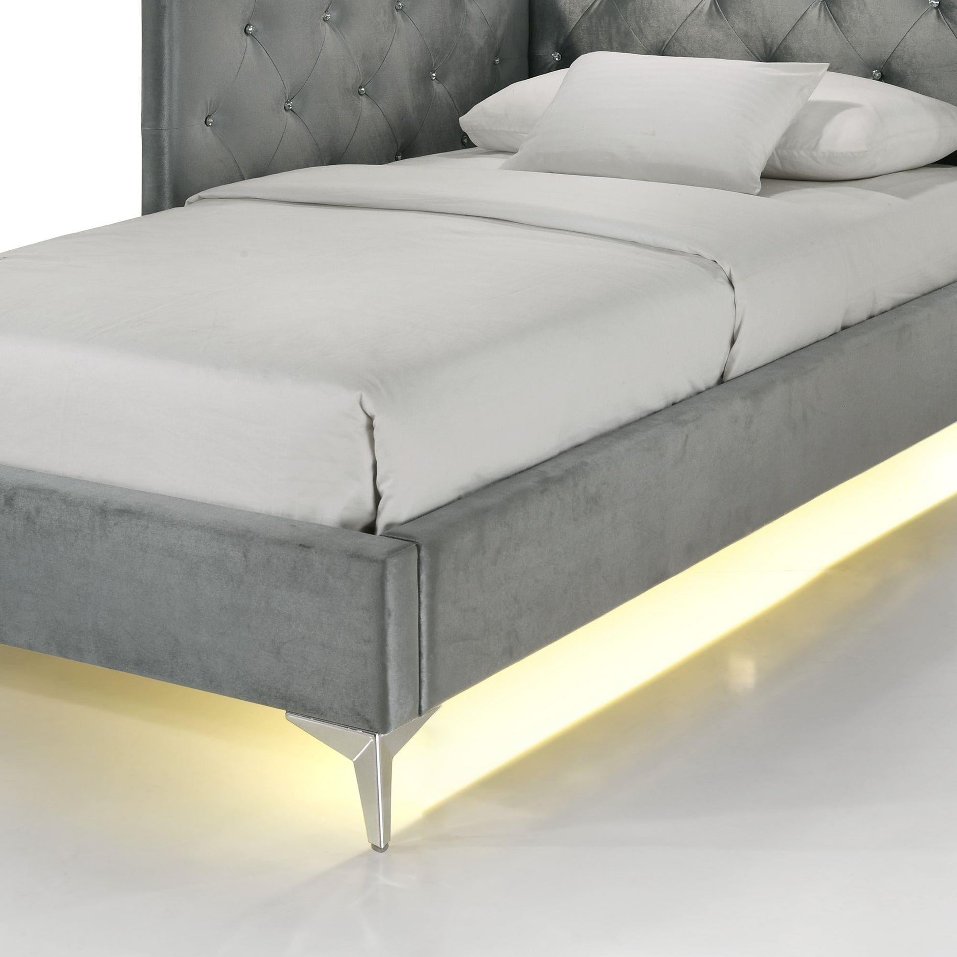 Elements International Amberley B - 480 - 3 - FCB Full Upholstered Corner Bed - American Furniture of Slidell