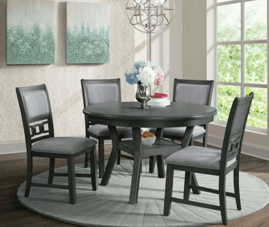 Elements International Amherst 5 pc Standard Height Dining Set Grey DAH300DT/SC - American Furniture of Slidell