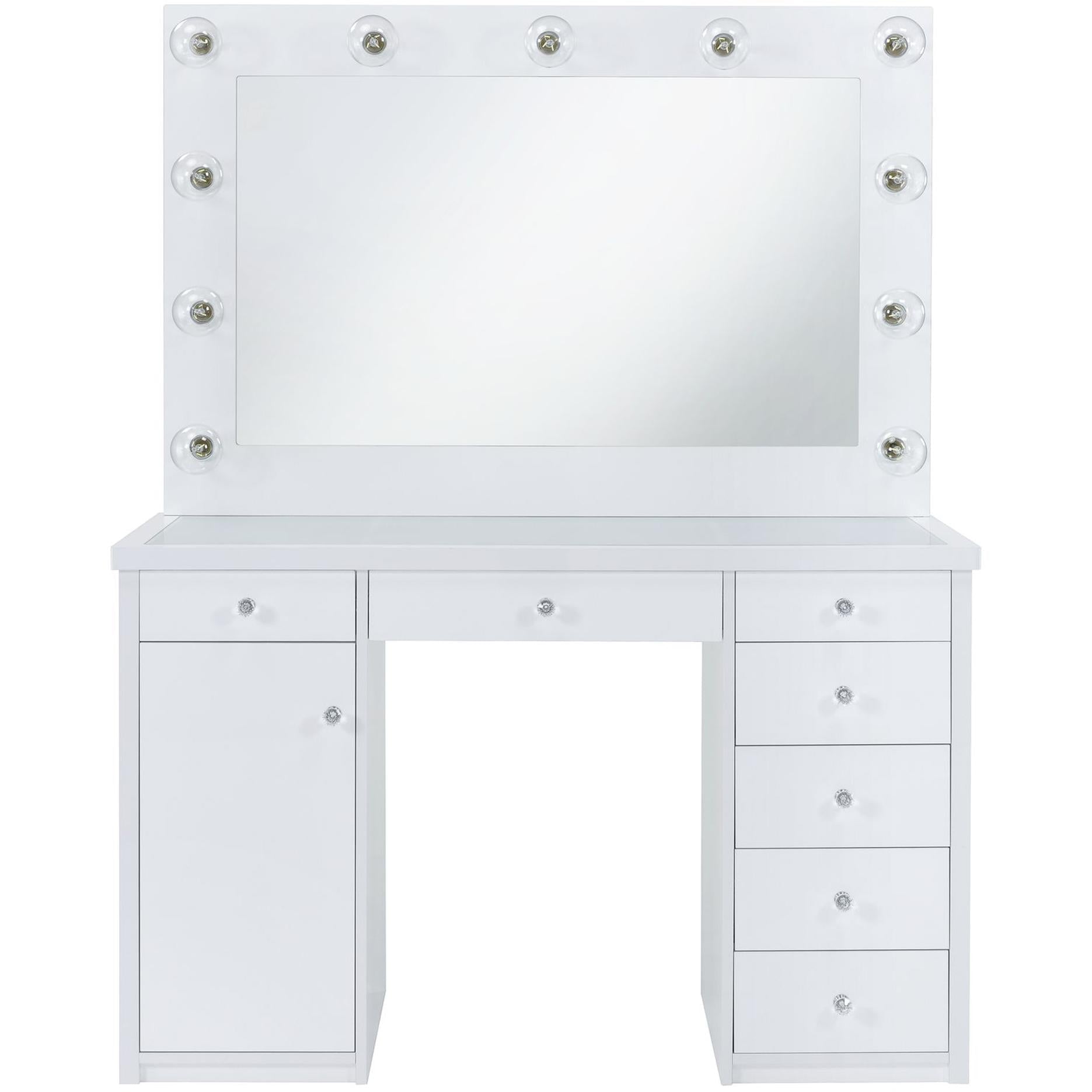 Elements International Amia Complete Vanity with Lightbulbs - American Furniture of Slidell