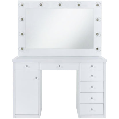 Elements International Amia Complete Vanity with Lightbulbs - American Furniture of Slidell