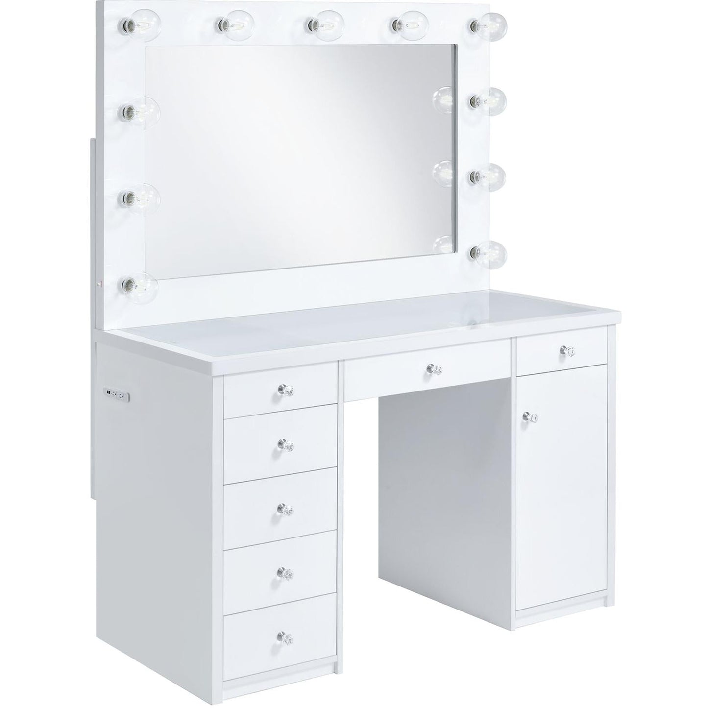 Elements International Amia Complete Vanity with Lightbulbs - American Furniture of Slidell