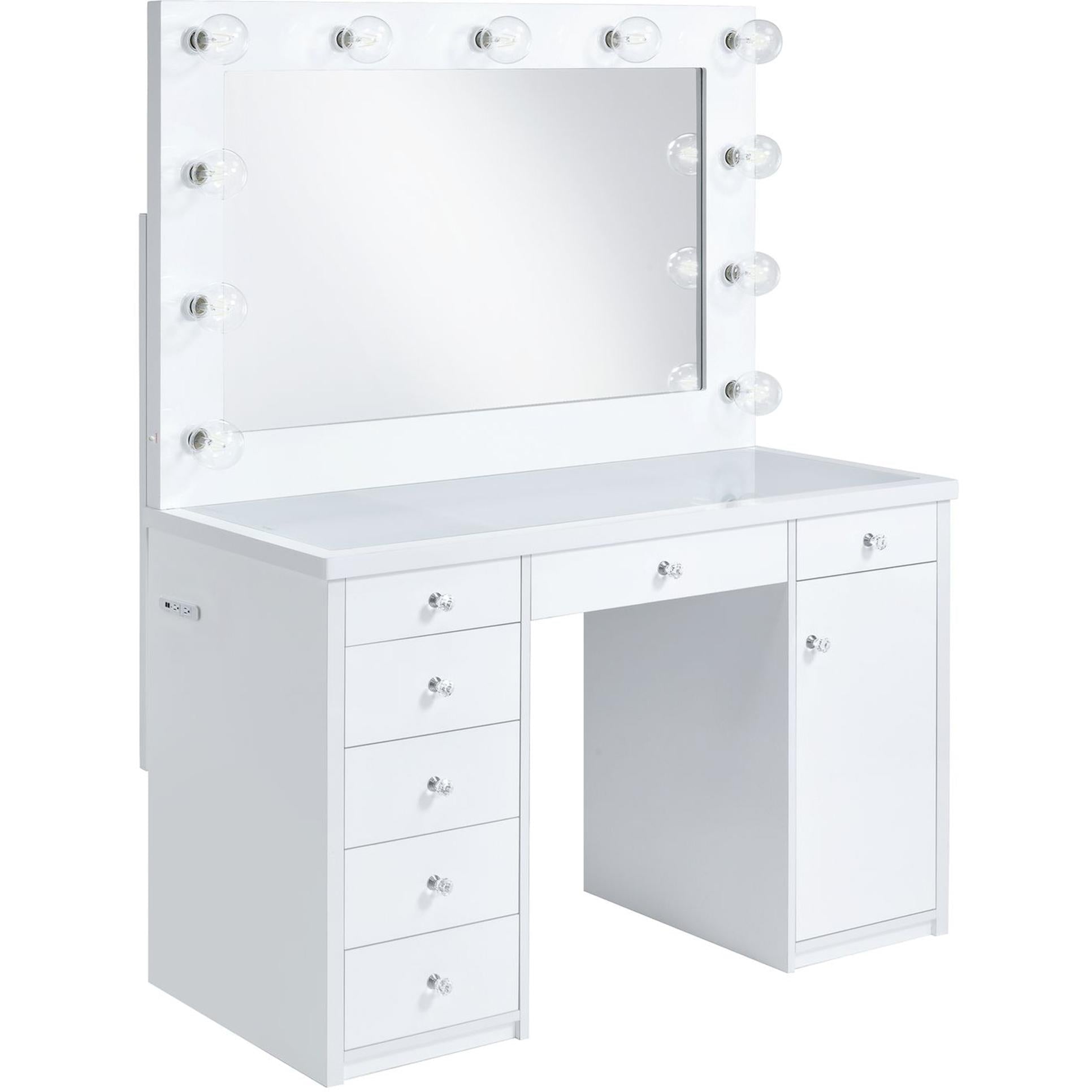 Elements International Amia Complete Vanity with Lightbulbs - American Furniture of Slidell